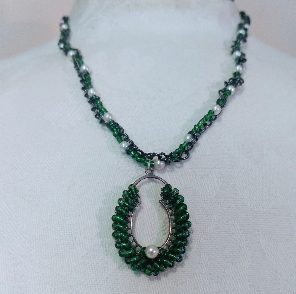 Piece #309 "Mary Ellen" Retro Handmade Pendant